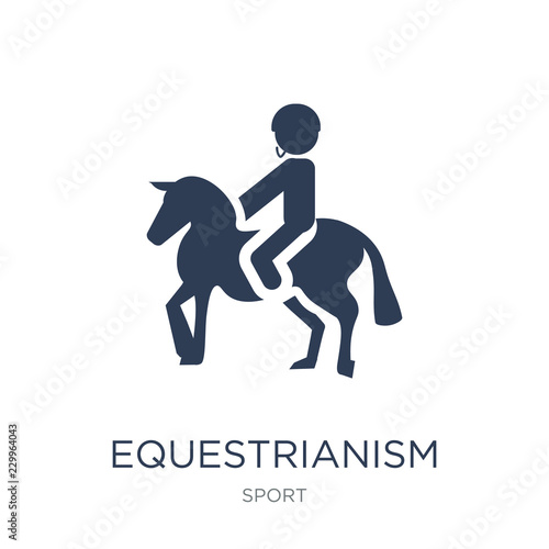 equestrianism icon. Trendy flat vector equestrianism icon on white background from sport collection