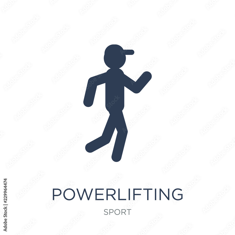powerlifting icon. Trendy flat vector powerlifting icon on white background from sport collection powerlifting icon. Trendy flat vector powerlifting icon on white background from sport collection
