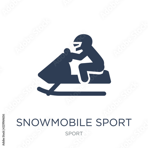 Snowmobile sport icon. Trendy flat vector Snowmobile sport icon on white background from sport collection