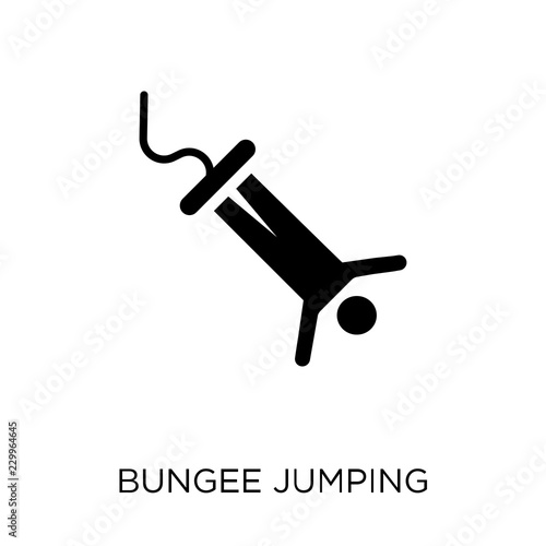 Bungee jumping icon. Bungee jumping symbol design from Activity and Hobbies collection.