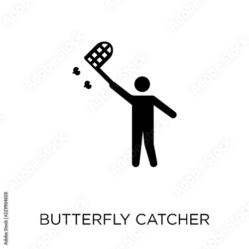 Butterfly catcher icon. Butterfly catcher symbol design from Activity and Hobbies collection.