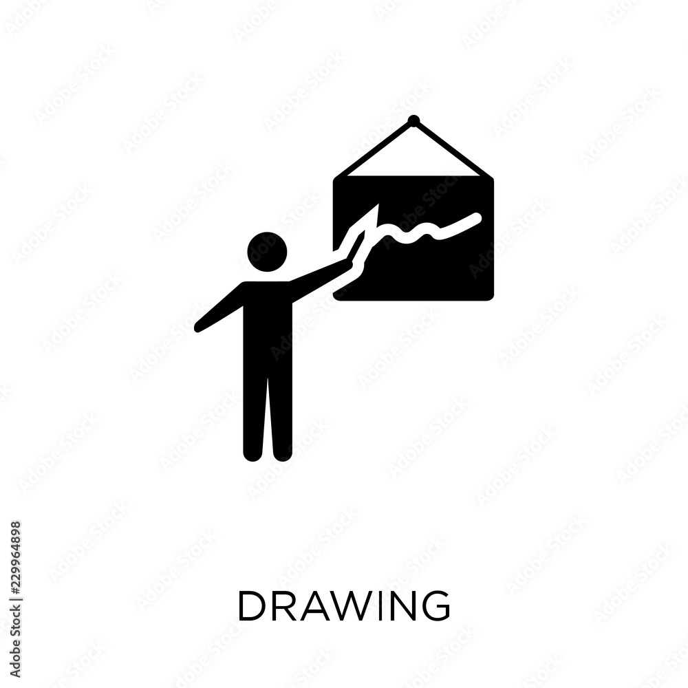 Drawing icon. Drawing symbol design from Activity and Hobbies collection.