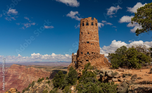 Obraz na płótnie The watch tower overlooking the grand canyon