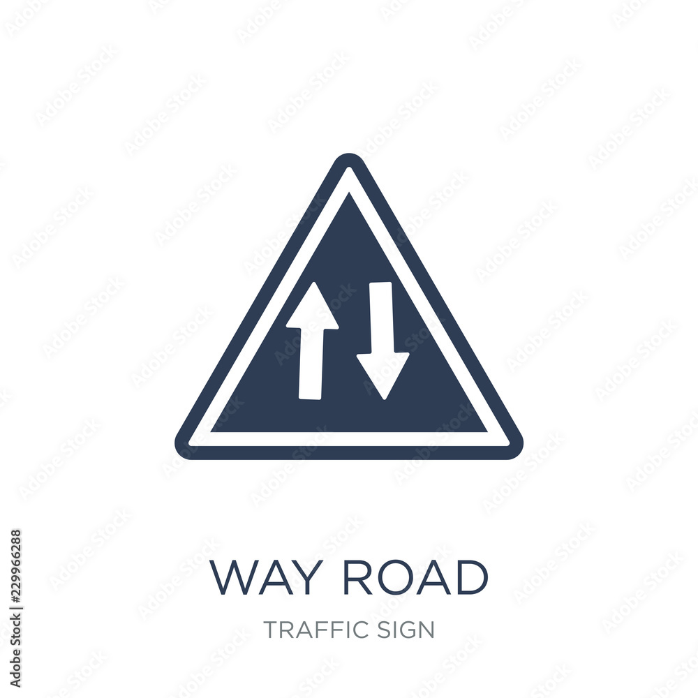 Way road sign icon. Trendy flat vector Way road sign icon on white background from traffic sign collection Way road sign icon. Trendy flat vector Way road sign icon on white background from traffic sign collection