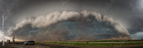 Heavy hailing storm approaching, near Hale Center Texas 2015 photo