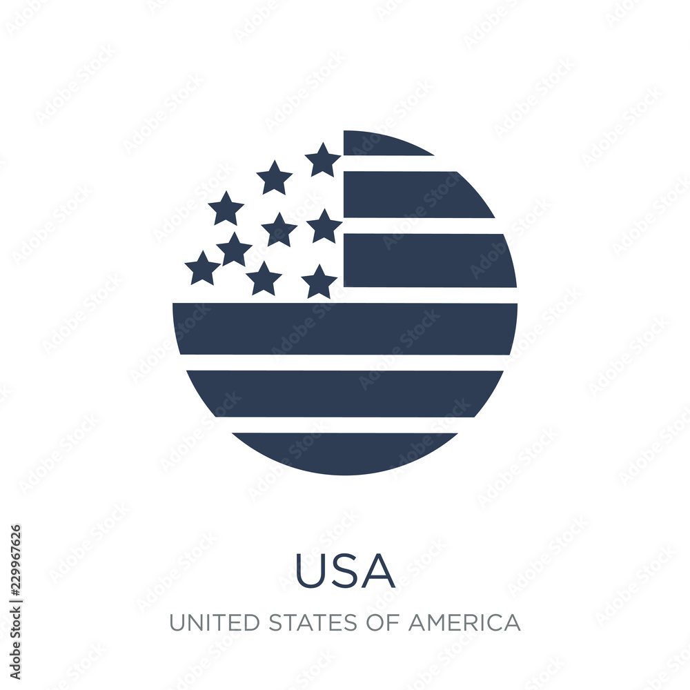 Obraz premium Usa icon. Trendy flat vector Usa icon on white background from United States of America collection