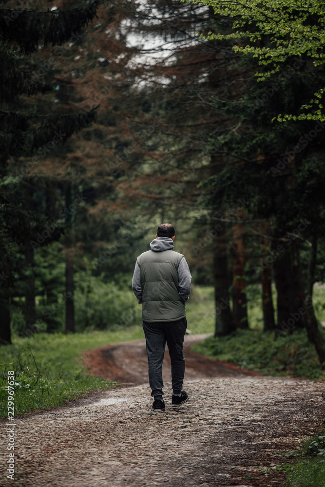 Man in forest Man in forest