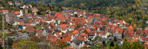 Stadt Spangenberg in Hessen von oben