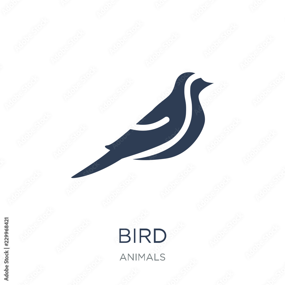 Bird icon. Trendy flat vector Bird icon on white background from animals collection Bird icon. Trendy flat vector Bird icon on white background from animals collection