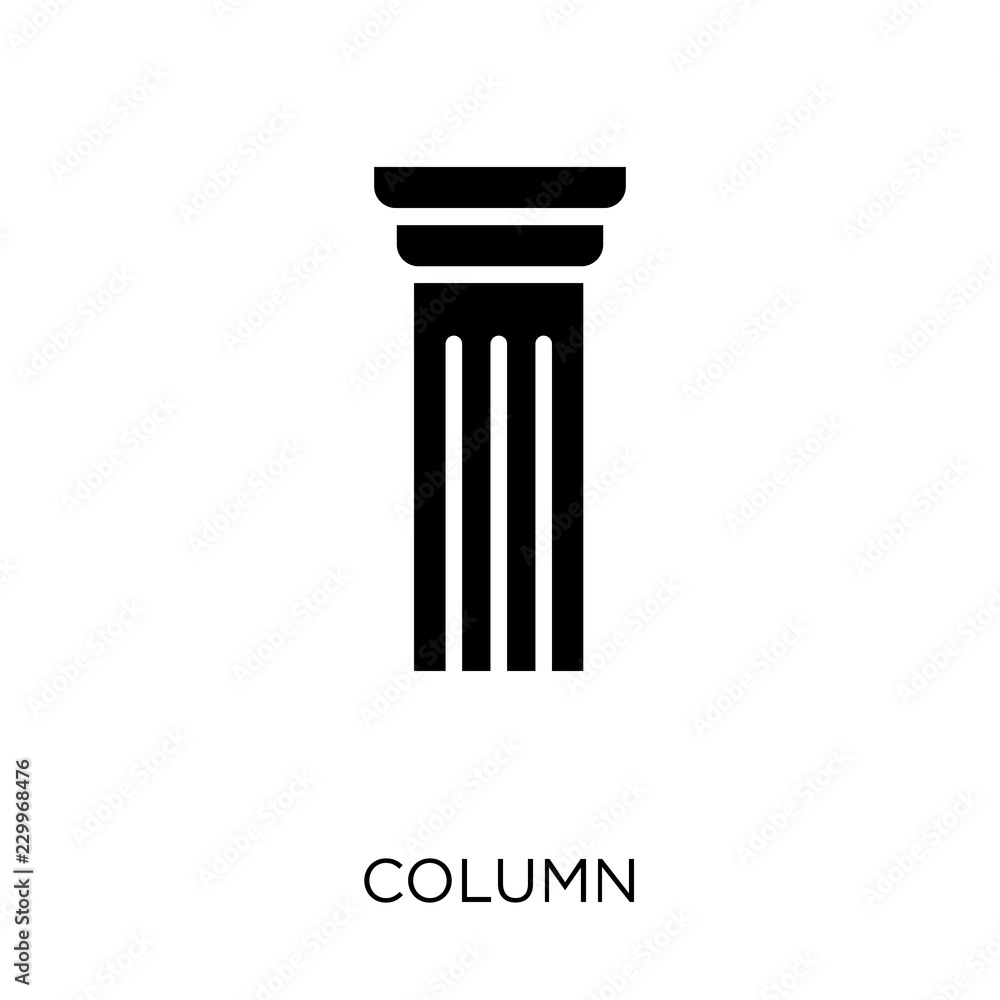 Column icon. Column symbol design from Architecture collection. Column icon. Column symbol design from Architecture collection.