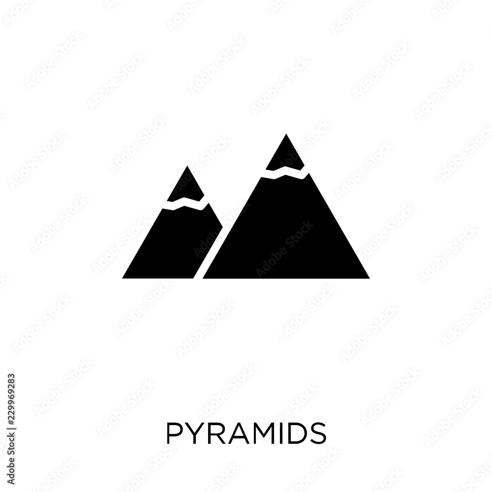 Pyramids icon. Pyramids symbol design from Travel collection. Pyramids icon. Pyramids symbol design from Travel collection.