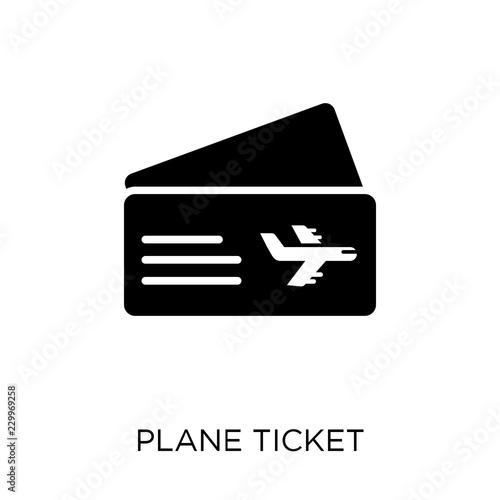 Plane ticket icon. Plane ticket symbol design from Travel collection.