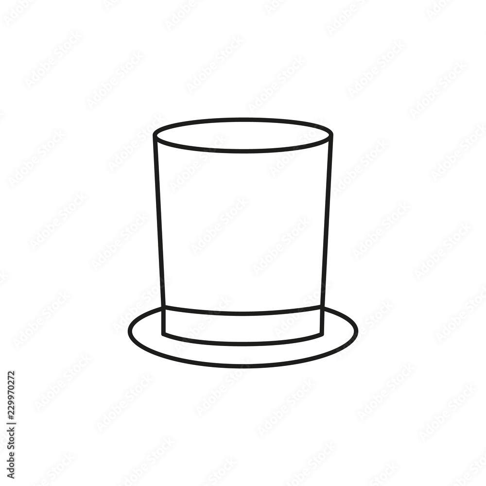 A hat cylinder for gentleman icon outline A hat cylinder for gentleman icon outline
