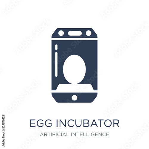 Egg incubator icon. Trendy flat vector Egg incubator icon on whi