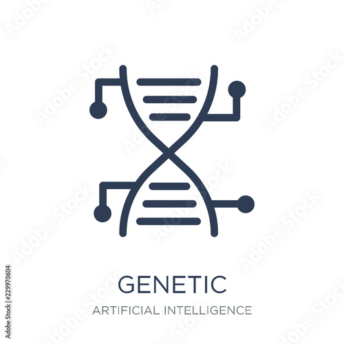 Genetic modification icon. Trendy flat vector Genetic modificati photo