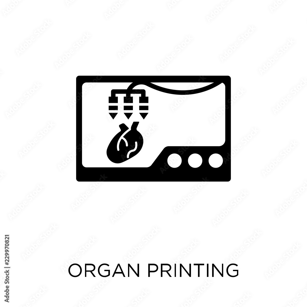 Organ printing icon. Organ printing symbol design from Artificial Intellegence collection. Simple element vector illustration. Can be used in web and mobile. Organ printing icon. Organ printing symbol design from Artificial Intellegence collection. Simple element vector illustration. Can be used in web and mobile.