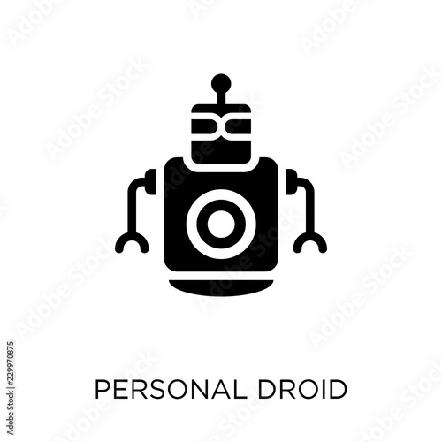 Personal droid icon. Personal droid symbol design from Future technology collection. Simple element vector illustration. Can be used in web and mobile.
