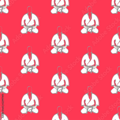Seamless texture pattern karate,judo,bjj,MMA martial arts. Vector, EPS.