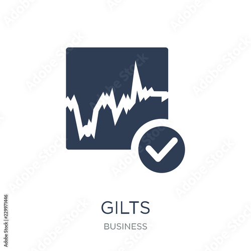 Gilts icon. Trendy flat vector Gilts icon on white background from Business collection