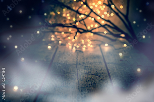 Dark Foggy Halloween Night Background photo