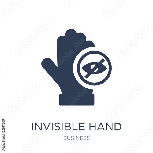 Invisible hand icon. Trendy flat vector Invisible hand icon on white background from Business collection