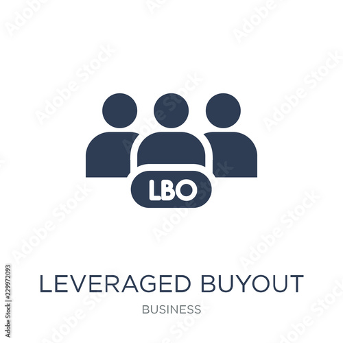 Leveraged buyout icon. Trendy flat vector Leveraged buyout icon on white background from Business collection
