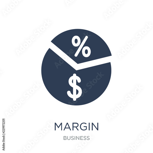 Margin icon. Trendy flat vector Margin icon on white background from Business collection