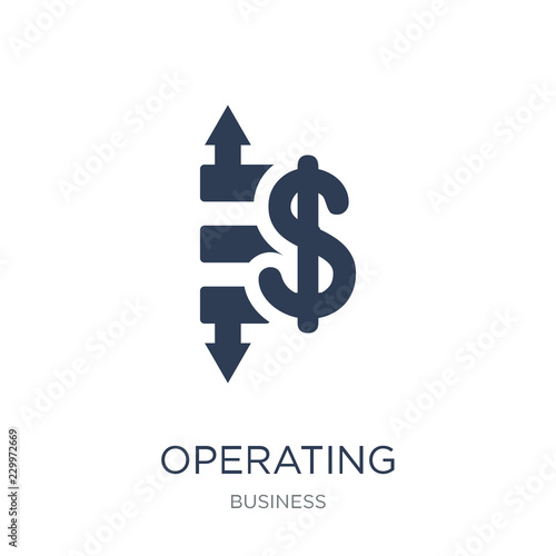 Operating profit/loss icon. Trendy flat vector Operating profit/loss icon on white background from Business collection