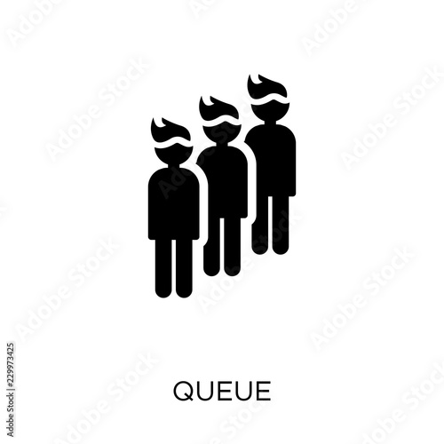 Queue icon. Queue symbol design from Birthday and Party collection.
