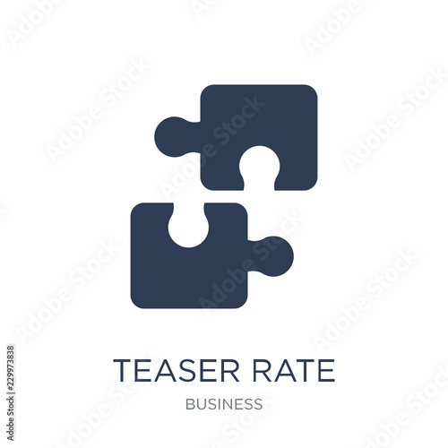 Teaser rate icon. Trendy flat vector Teaser rate icon on white background from business collection