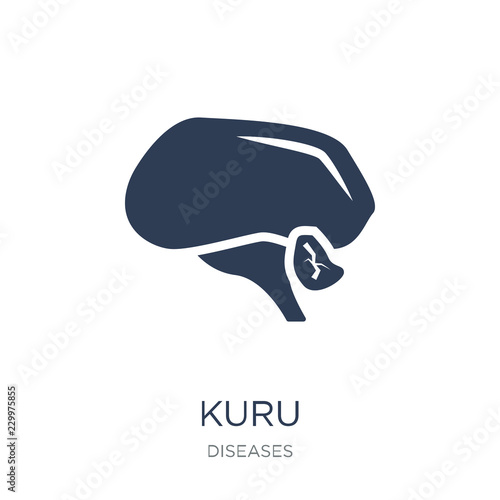 Kuru icon. Trendy flat vector Kuru icon on white background from Diseases collection