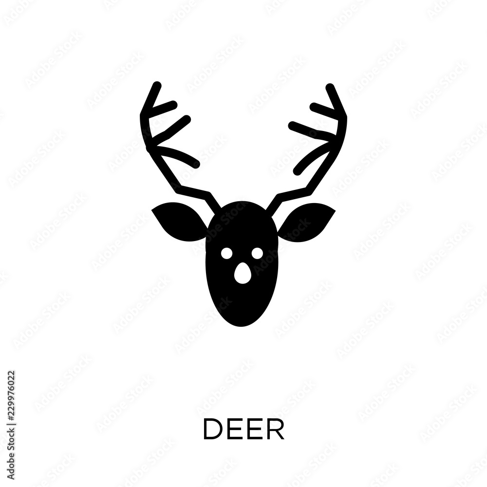 Deer icon. Deer symbol design from Christmas collection. Deer icon. Deer symbol design from Christmas collection.
