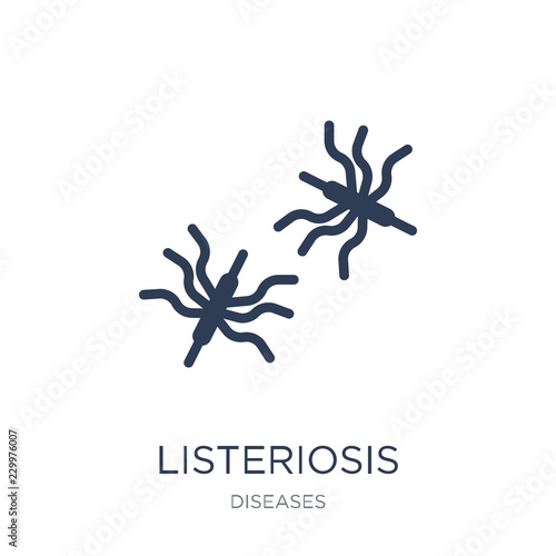 Listeriosis icon. Trendy flat vector Listeriosis icon on white background from Diseases collection