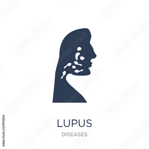 Lupus icon. Trendy flat vector Lupus icon on white background from Diseases collection