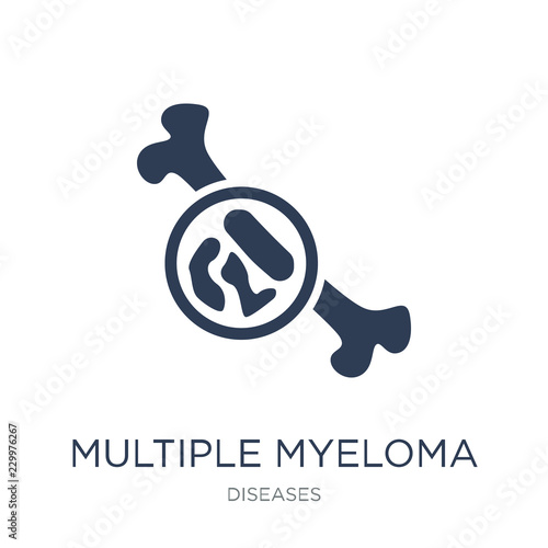 Multiple myeloma icon. Trendy flat vector Multiple myeloma icon on white background from Diseases collection