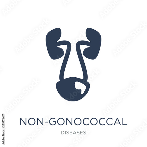 Non-gonococcal urethritis icon. Trendy flat vector Non-gonococcal urethritis icon on white background from Diseases collection