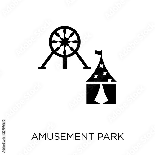 Amusement park icon. Amusement park symbol design from Circus collection.