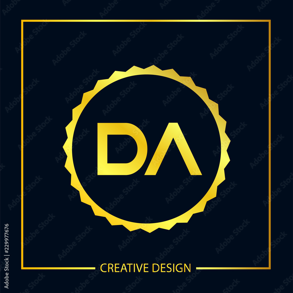 Fototapeta premium Initial Letter DA Logo Template Design