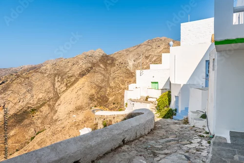 Obraz Widok na góry z Chora w świetle poranka. Serifos, Grecja