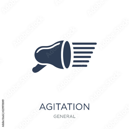 agitation icon. Trendy flat vector agitation icon on white background from general collection