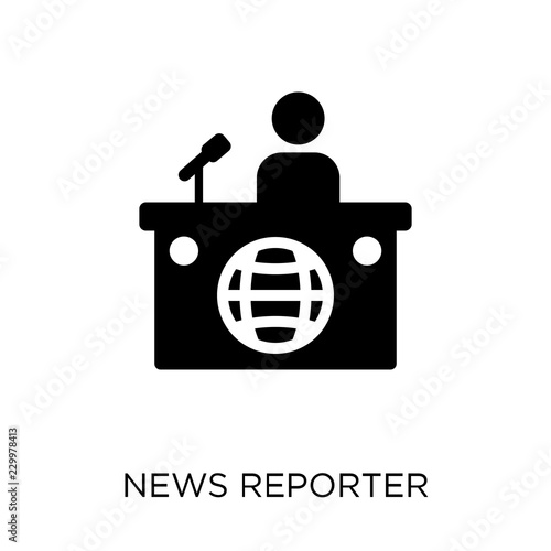 News reporter icon. News reporter symbol design from Communication collection.