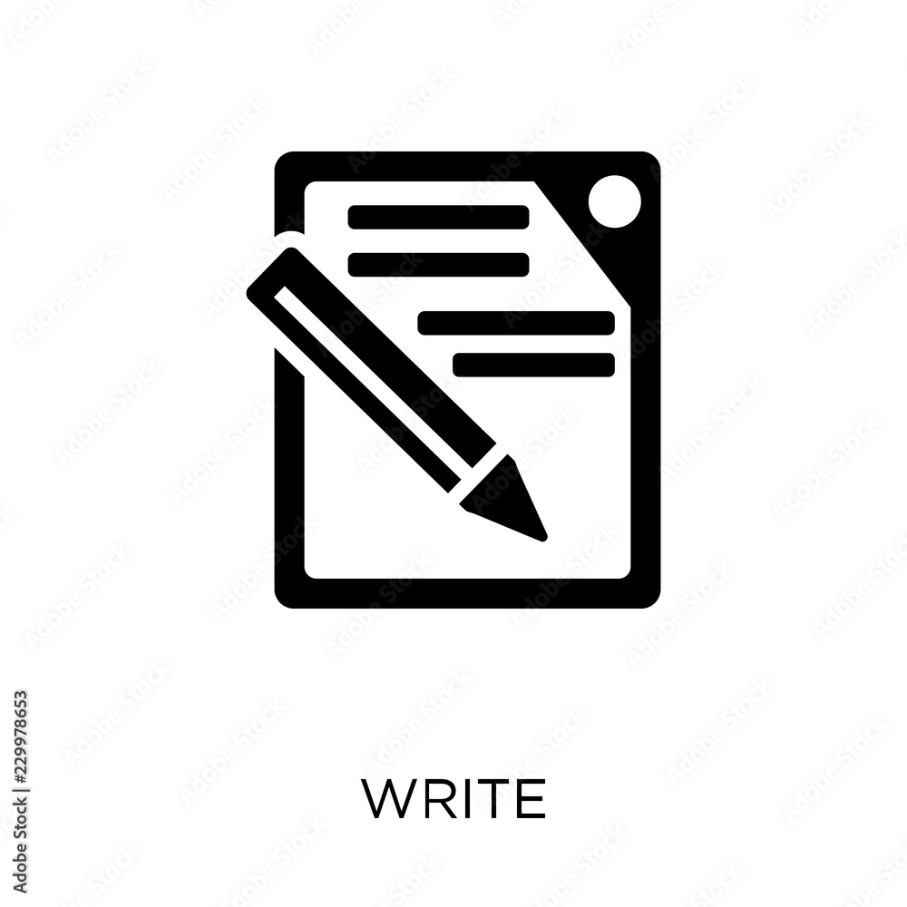 Write icon. Write symbol design from Communication collection. Write icon. Write symbol design from Communication collection.