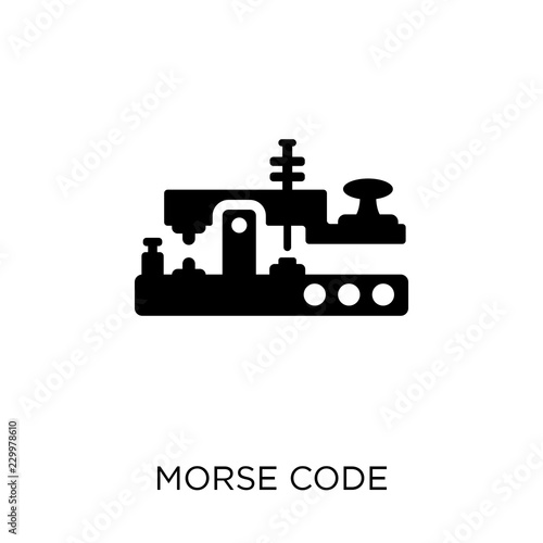 Morse code icon. Morse code symbol design from Communication collection.