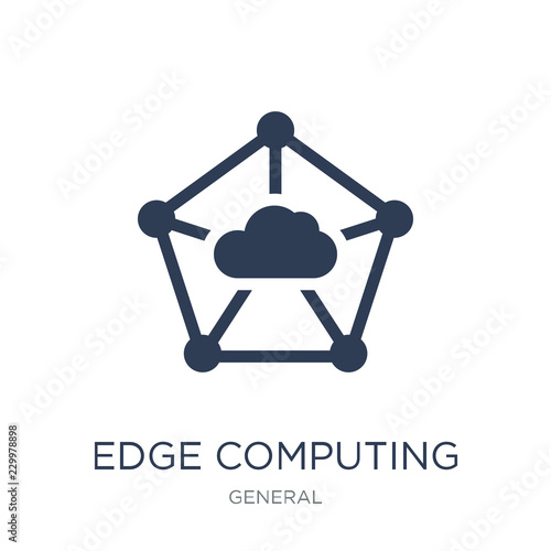 edge computing icon. Trendy flat vector edge computing icon on white background from general collection
