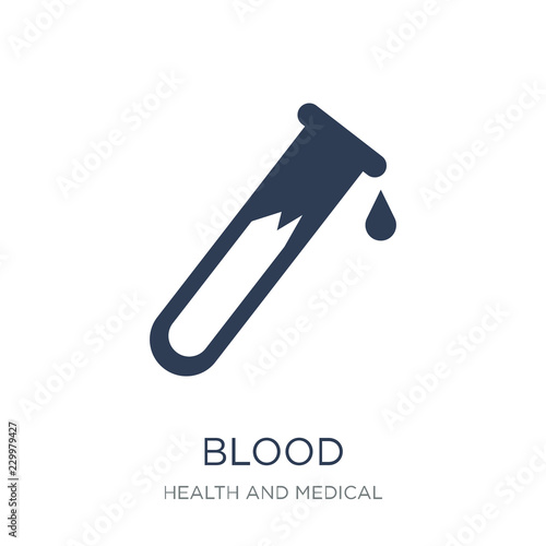 Blood icon. Trendy flat vector Blood icon on white background from Health and Medical collection