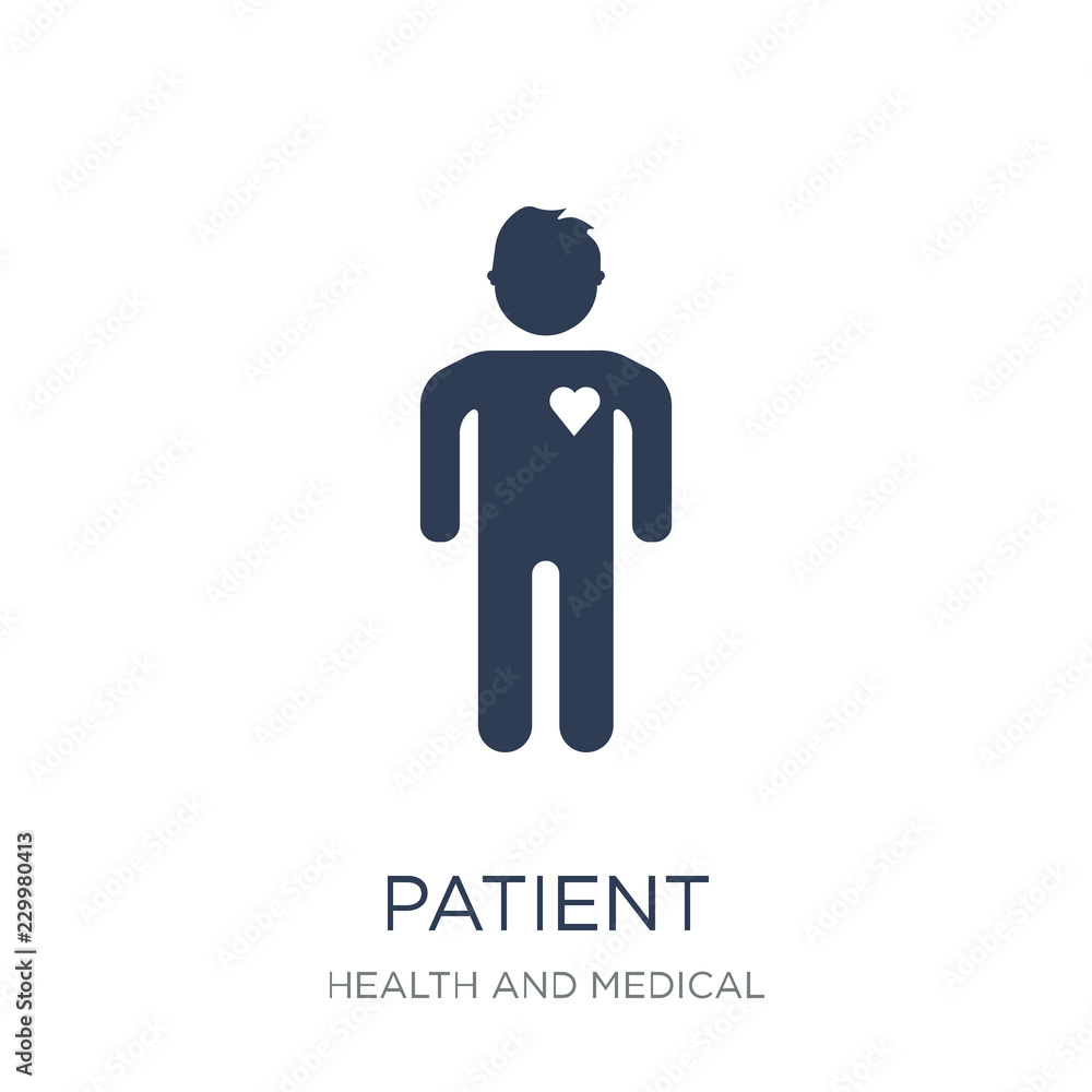 Patient icon. Trendy flat vector Patient icon on white background from Health and Medical collection Patient icon. Trendy flat vector Patient icon on white background from Health and Medical collection