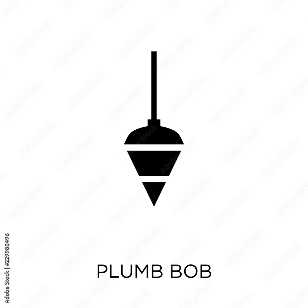 Plumb bob icon. Plumb bob symbol design from Construction collection