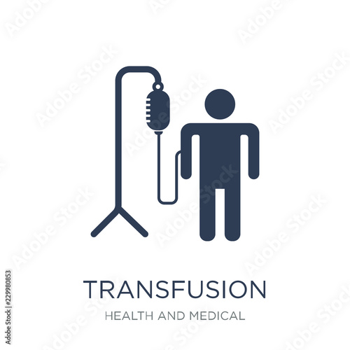 Transfusion icon. Trendy flat vector Transfusion icon on white background from Health and Medical collection