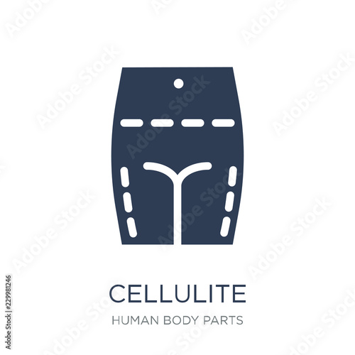 Cellulite icon. Trendy flat vector Cellulite icon on white background from Human Body Parts collection