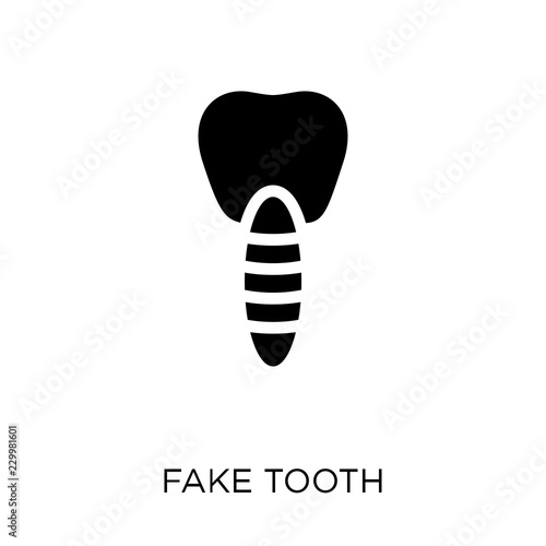 Fake Tooth icon. Fake Tooth symbol design from Dentist collection.